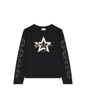 Chaos Long Sleeve Top in Black
