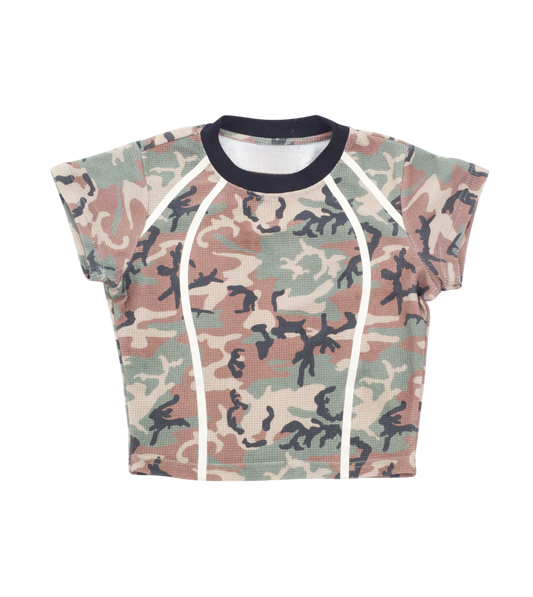 Waffle Baby Tee in Camo