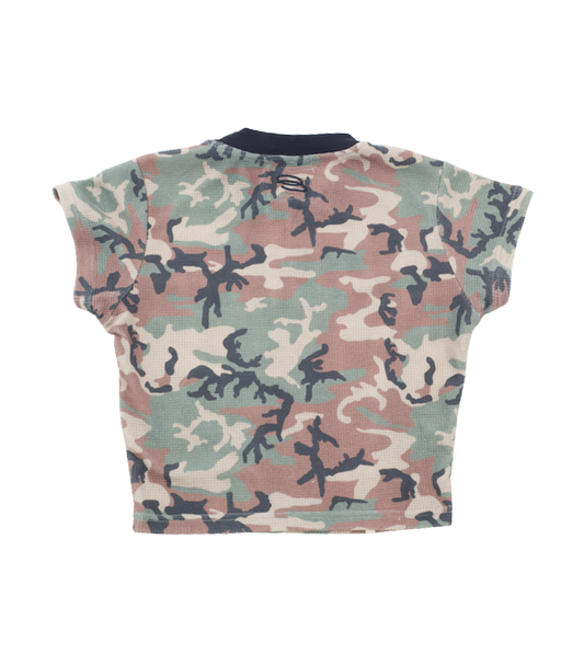 Waffle Baby Tee in Camo