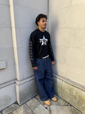 Chaos Long Sleeve Top in Black