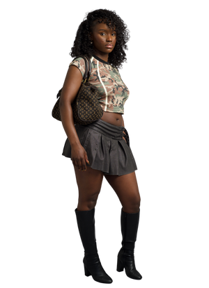 Waffle Baby Tee in Camo